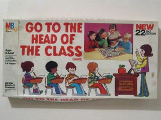 Vintage 1981 Milton Bradley Go To The Head Of The Class Game Complete