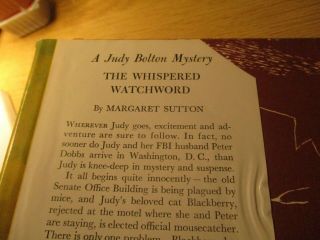 THE WHISPERED WATCHWORD A JUDY BOLTON MYSTERY 32 1ST ED 1961 NF/VG 3