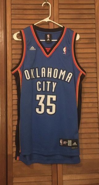 Adidas Swingman Oklahoma City Thunder Jersey Mens S Blue Kevin Durant 35 Nba