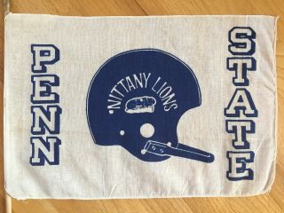 Vintage Early Penn State University Nittany Lions Football Rally Flag Pennant