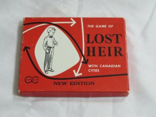 Vintage Lost Heir Card Game Canadian Cities 32 Cards Copp Clark Games Toronto