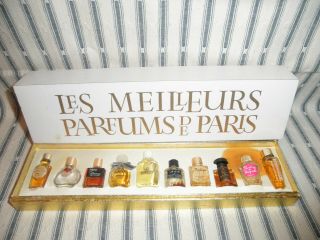 Rare Vintage Set Of 10 Mini Les Meilleurs Parfums De Paris