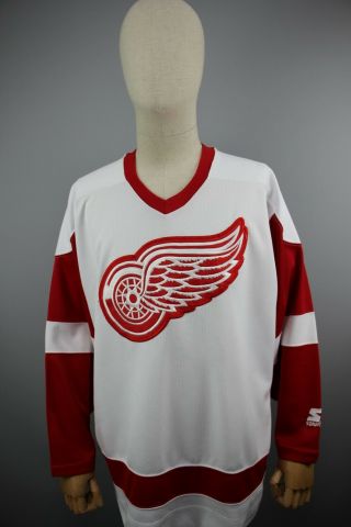 Vintage Detroit Red Wings Starter Jersey Nhl Hockey Size Xl