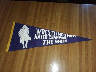 Wwf Rare 1984 Professional Wrestling The Iron Shiek Full Size Pennant