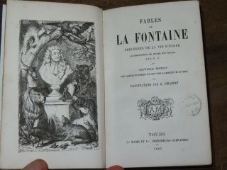 1862 Fables De La Fontaine & La Vie D 