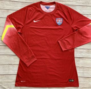 2014 Nike Authentic Us Soccer Long Sleeve Goalkeeper Dri - Fit Jersey