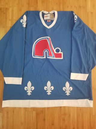 Vintage Quebec Nordiques Nhl Hockey Jersey Ccm Size Xxl