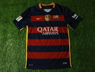 Barcelona Barca Spain 2015/2016 Football Shirt Jersey Home Nike Size S