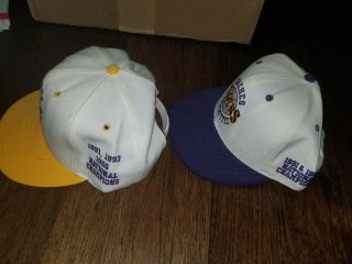 2 Vintage LSU Tigers Coaches Committee Champions Baseball Snapback Hat Cap 1996 2