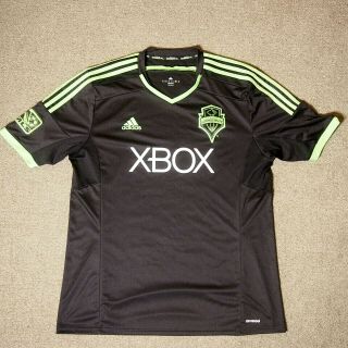 Adidas Seattle Sounders Fc 2014 - 15 Away Jersey Mls Mens Xl Pitch Black