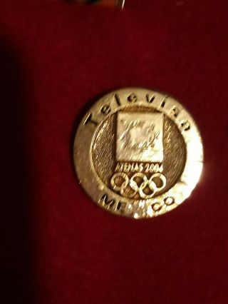 2004 Athens Olympics Olympic Pin Badge Media Televisa Mexico