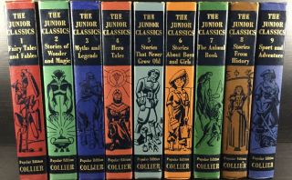 Vintage Near Complete Set - The Junior Classics - 9 Volume Set - Collier - 1957