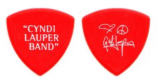 Vintage Cyndi Lauper Signature Red Bass Guitar Pick - 1990s Tours