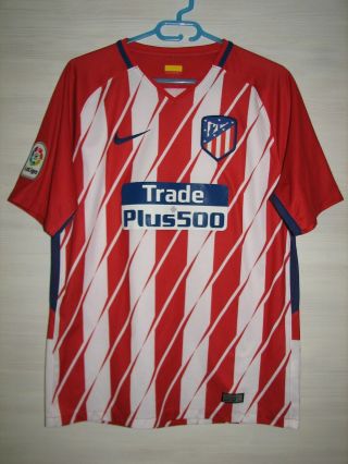 Atletico Madrid 2017 - 18 Home Shirt Nike Jersey Soccer Size L