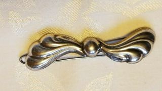 Vintage Taxco Mexico Tm - 96 925 Sterling Silver 3.  75 " Bow Hair Barrette