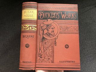 Vintage Dickens Book 1883 Bleak House Illustrated Hurst & Co Fine Binding
