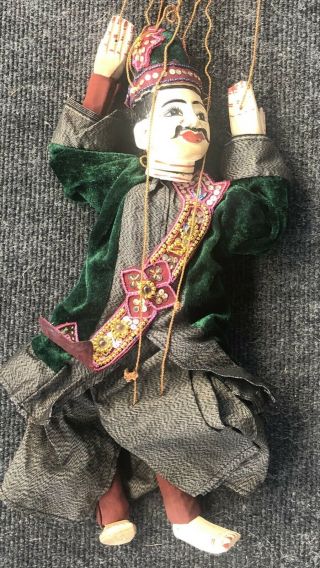 Vintage Handmade Thai Burmese String Puppet Marionette Body 15” Long