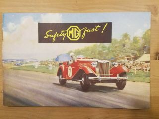 Vintage Safety Mg Td Fast Dealers Poster Brochure 17 " X 22 "