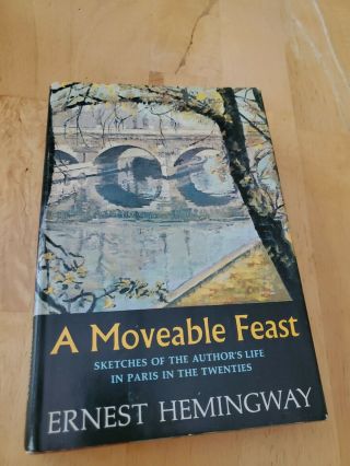 A Moveable Feast By Ernest Hemingway 1964 1st Edition Bce Hc/dj Life In Paris Vg