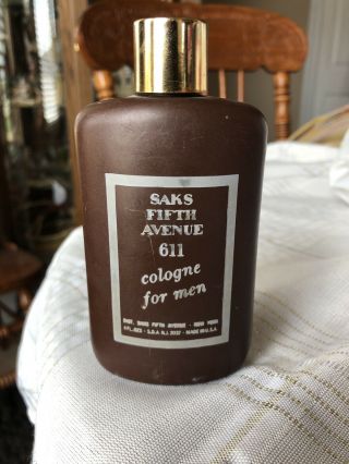 Saks Fith Avenue 611 Cologne For Men - 4 Oz Bottle - Vintage