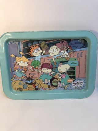 Rare Vintage The Rugrats Tv Dinner Metal Tray 90s 1992 Nicktoons Nickelodeon Vtg