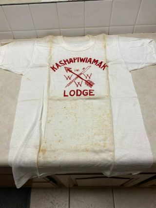 Vintage Boy Scout Oa Lodge 191 Kashapiwiamak Tshirt