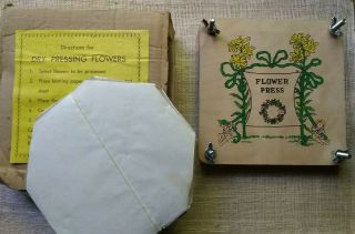 Vintage Flower Press Wooden Art Botanical Presser