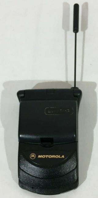 Vintage Motorola StarTAC 7868W Flip Cell Phone Verizon W/ Charger Holster 3