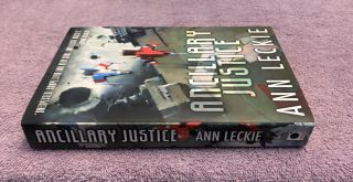 SIGNED by ANN LECKIE - Leckie ANCILLARY JUSTICE - 1st ed.  (2013) HUGO & NEBULA 3