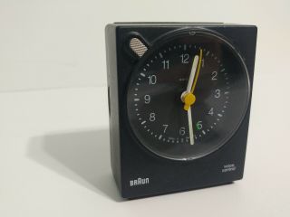 Vintage Braun Voice Control Travel Alarm Quartz Clock 4763 Ab30vs Germany 871 - B