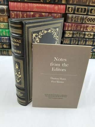 Franklin Library 100 Greatest Five Stories Of Thomas Mann W/ Editor Notes