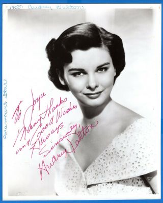 Audrey Dalton Actress Hand Signed Autograph 8x10 Vintage Photo