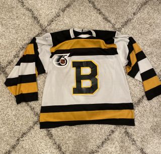 Boston Bruins 75th Anniversary Hockey Jersey Size Medium Ccm