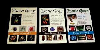 3 Books Exotic Gems How To Identify And Buy Vol 1,  2,  3 By Renee Newman Gg,