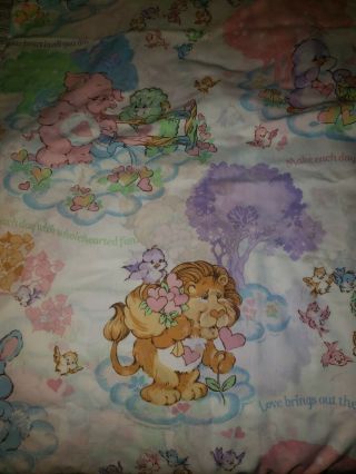 Vintage Care Bears Twin 2 Piece Sheets Set Flat,  Fitted,  Carebears