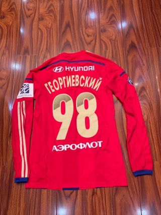 Fc Cska Moscow Home Football Shirt 2015 Georgievskiy Jersey Soccer Match Issue
