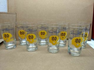 Notre Dame Football.  8 National Championship Glasses & Knute Rockne Dvd