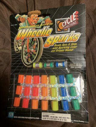Rare Vtg Wheelie Sparks Tire Accessory Gt Bmx Rare Bike Part Bicycle 80s 90s Nos