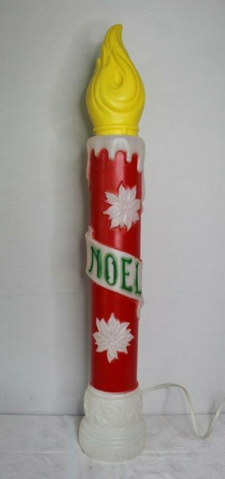 Vintage 38 " General Foam Christmas Blow Mold Noel Candle Yard Decor 1