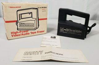 Vintage Realistic Radio Shack High Power Video/audio Tape Eraser 44 - 233a