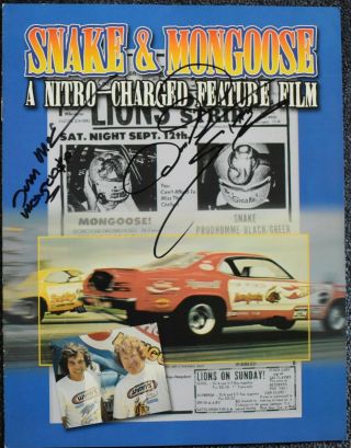 Promotional Pamphlet For The Snake & Mongoose Movie Autographed