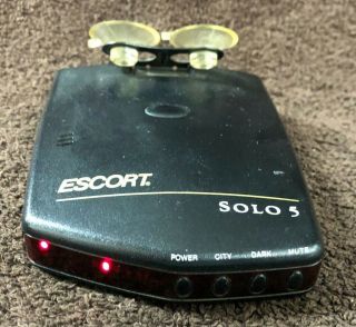 Escort Solo 5 Fuzz Buster Radar Detector Vintage Great
