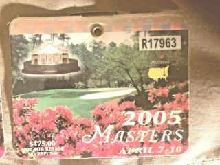 (2) 2005 Masters Golf Tournament Tickets Augusta GA Tiger Woods Won 3