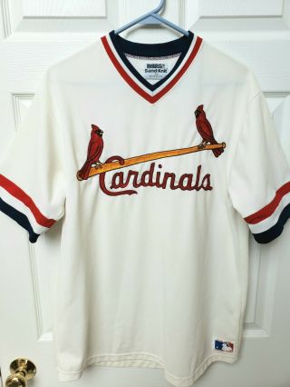 Vintage 1980s St.  Louis Cardinals Sand - Knit Jersey W/ Embroidered Logo