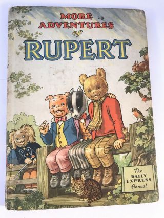 More Adventures Of Rupert 1953 - Hardback Annual Book