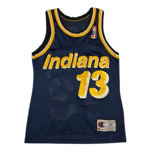 Vintage Mark Jackson 13 Indiana Pacers Champion Jersey Size 36 Small