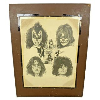 Unique Vintage 1977 Kiss Rock Band Litho By Tillman (glen Banse) Please Read