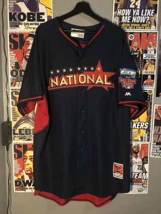 2014 Mlb National League All Star Majestic Cool Base Jersey Mens Size 52 2xl