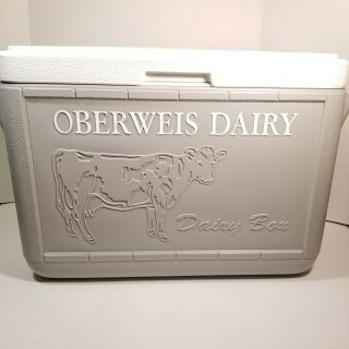 Vintage Coleman Oberweis Dairy Box Home Delivery Milk Cooler Ice Chest Model5277