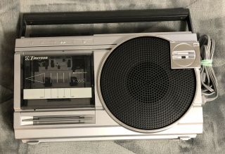 Vintage Emerson K3662 Boombox Am/fm Cassette Stereo Ghetto Blaster -